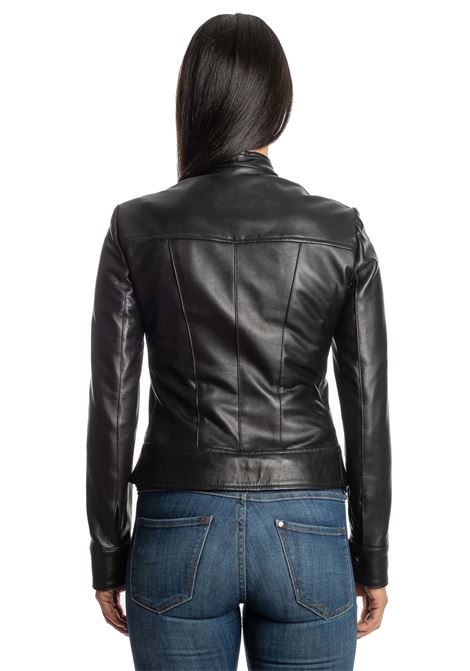 Black leather jacket PK BY PASKAL | 361NAPPA-NERO